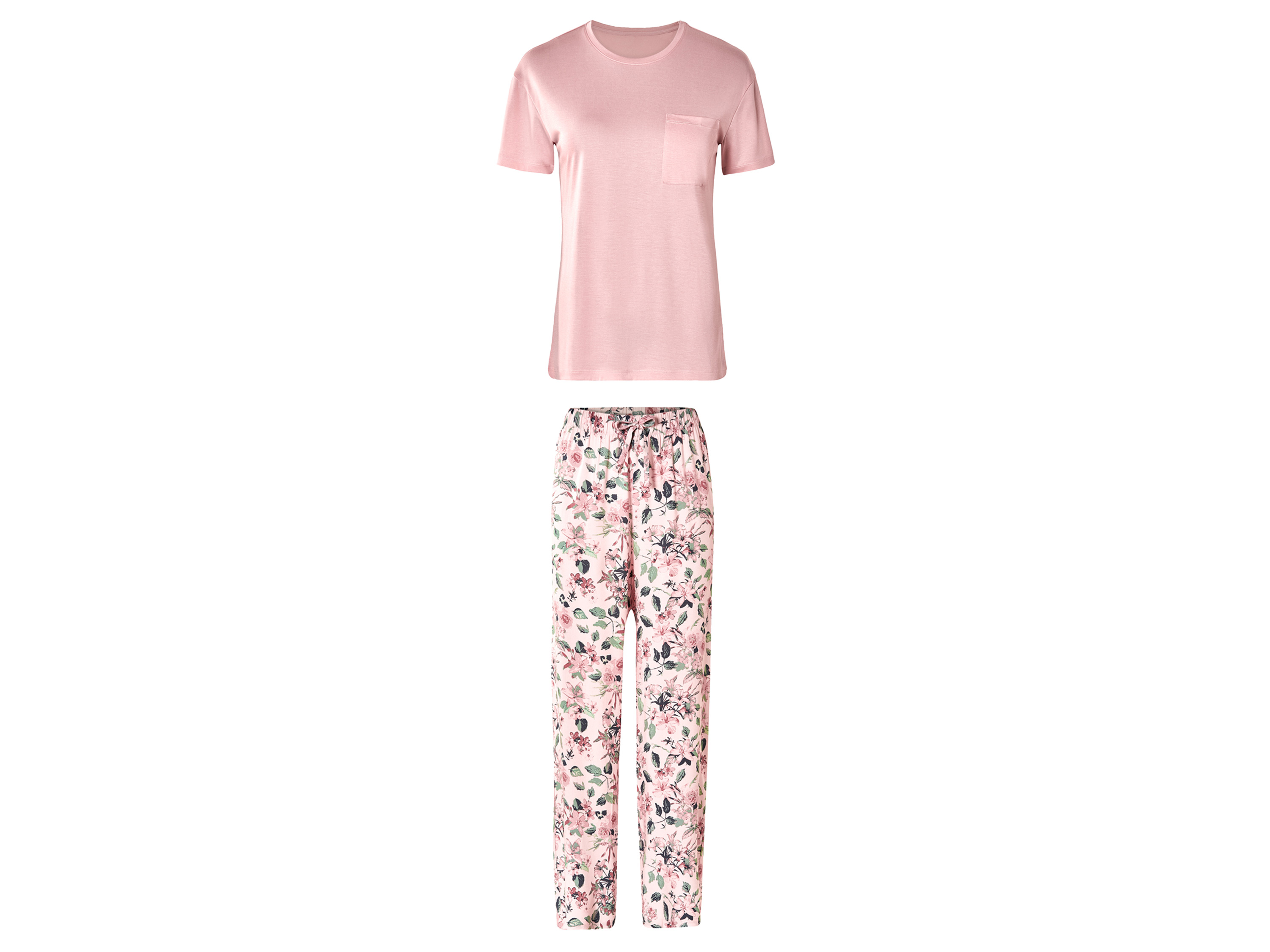 esmara® Ensemble pyjama femme (Imprimés fleurs roses)