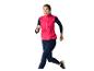 Femme courant, veste et leggings de sport.