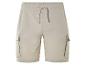 Shorts cargo beige à cordon.