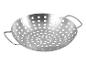 Wok perforé en acier inoxydable avec poignées