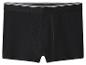 Caleçon boxer noir pour homme avec ceinture élastique blanche et noire.