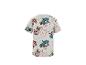 T-shirt blanc avec motif de chiens de dessins animés et boucliers colorés