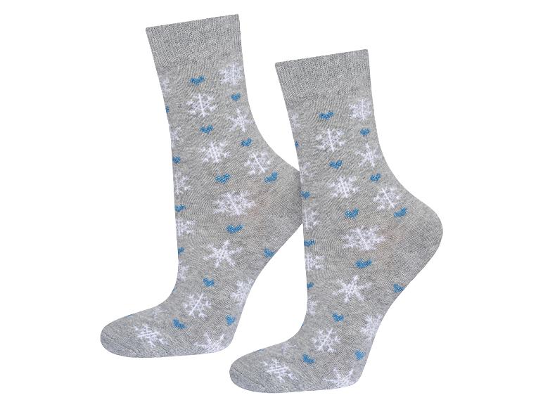 Soxo Lot de 2 paires de chaussettes de Noël unisexe 3