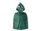 Cape de dinosaure verte pour enfant avec capuche et dents blanches