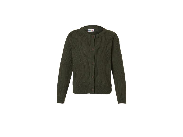 Cardigan tricoté premium LUPILU® pour enfants en vert foncé avec boutons