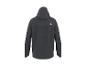 Sweat à capuche gris foncé texturé gaufré, vue arrière.