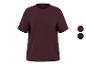 T-shirt bordeaux à manches courtes, avec des échantillons de couleur bordeaux et noir à côté.