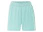 Shorts courts en tissu léger, couleur menthe à l'eau.