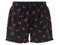 Shorts noirs avec un motif de couronnes roses.