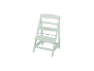 Chaise haute en bois vert clair pour enfants avec sièges et repose-pieds réglables