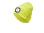 Bonnet jaune fluorescent avec lumière LED intégrée.