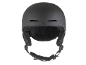 Casque de ski noir avec aérations et jugulaire