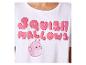 T-shirt blanc avec inscription « Squishmallows » et illustration