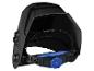 Casque de soudage noir avec bandeau bleu et molette de réglage