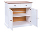 Armoire blanche avec deux tiroirs et deux portes