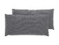 Deux taies d'oreiller rectangulaires grises en tissu gaufré