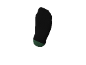 Chaussette noire avec talon vert sur fond noir