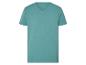 T-shirt turquoise à col en V pour homme.