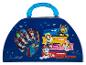Mallette d'art bleue Pat' Patrouille avec crayons, Chase, Rubble, Skye et Marshall.