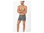 Boxer homme rayé gris avec ceinture élastique