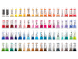 Lot de 72 tubes de peinture acrylique de 20 ml de différentes couleurs.