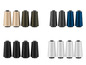 Bobines de fil de plusieurs couleurs, notamment beige, vert, bleu et blanc.