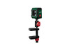 Un niveau laser vert Parkside avec une pince noire.