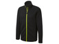 Sweat-shirt en polaire noir avec fermeture éclair jaune