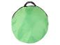 Sac de transport rond vert avec poignée noire et fermeture éclair