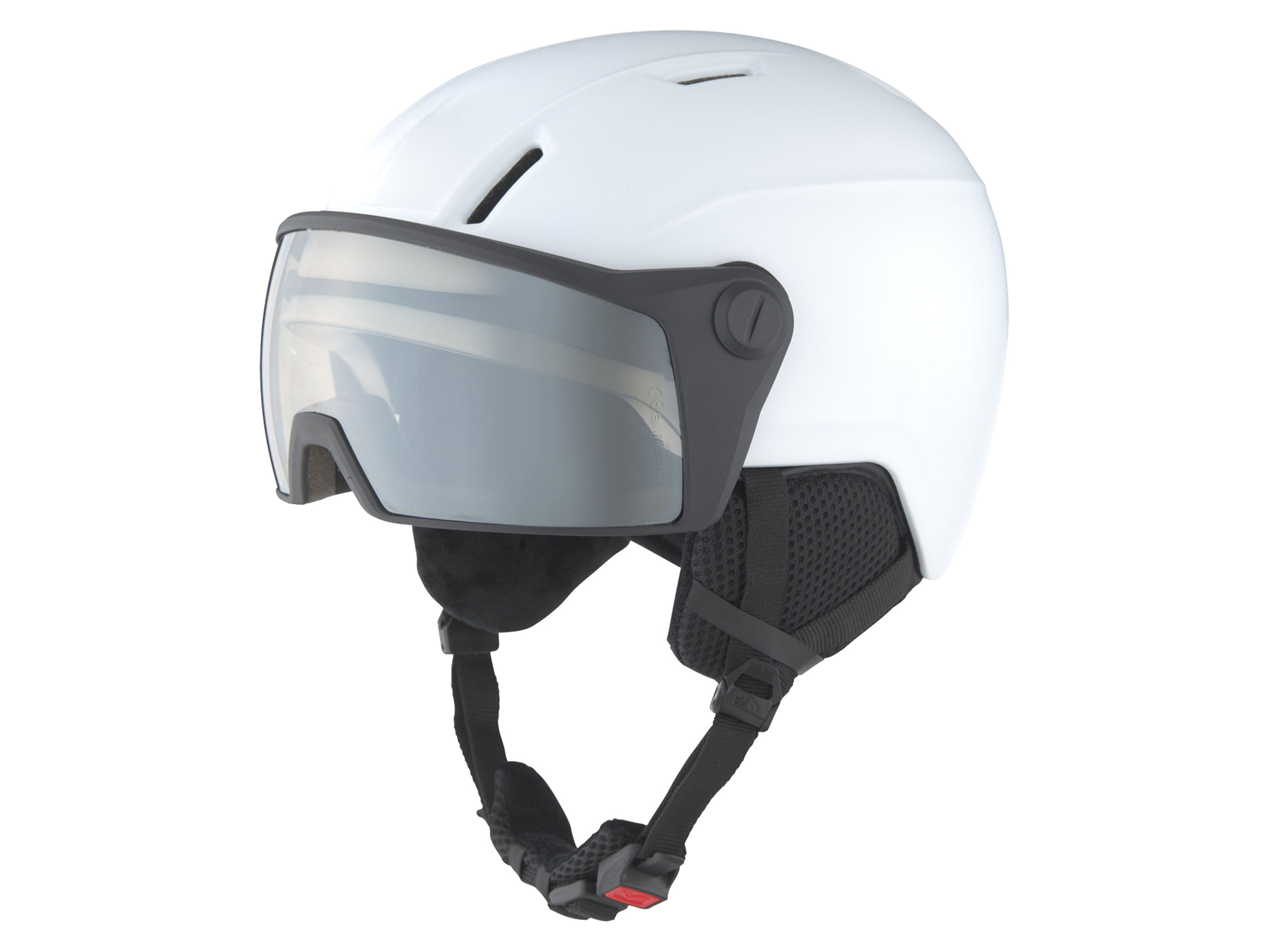 CRIVIT Casque de ski et de snowboard pour enfants avec visière auto-teintée (blanc)