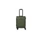 Valise de voyage verte avec poignée télescopique et roulettes