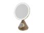 Miroir de maquillage lumineux avec base de chargement sans fil et haut-parleur.