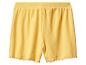 Shorts jaunes côtelés à ourlet festonné.