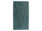 Serviette de bain vert foncé sur fond blanc.