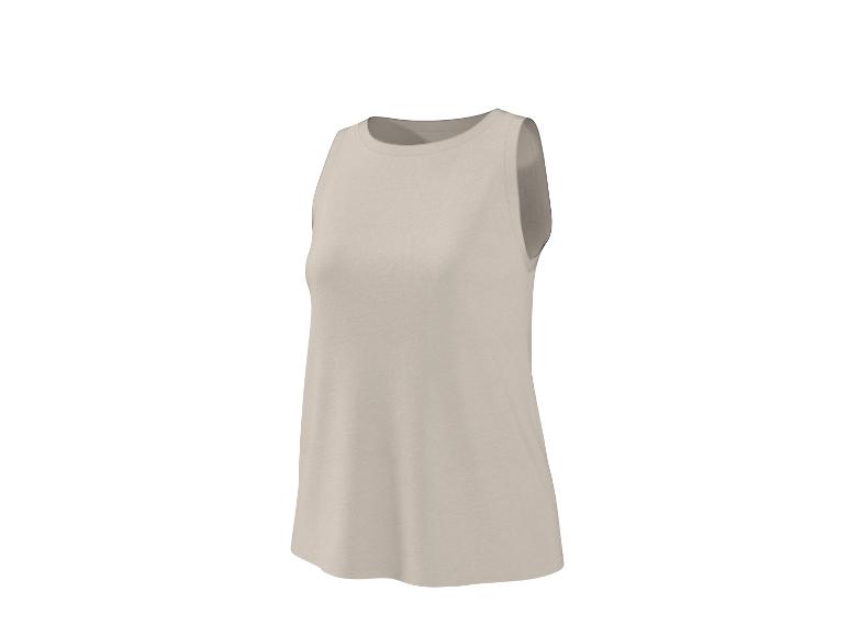 Débardeur beige pour femme, vue de face.