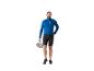 Vêtements et casque de cyclisme : maillot, cuissard.