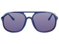 Des lunettes de soleil aviateur bleues