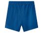 Shorts bleus en coton pour enfants avec taille élastique.