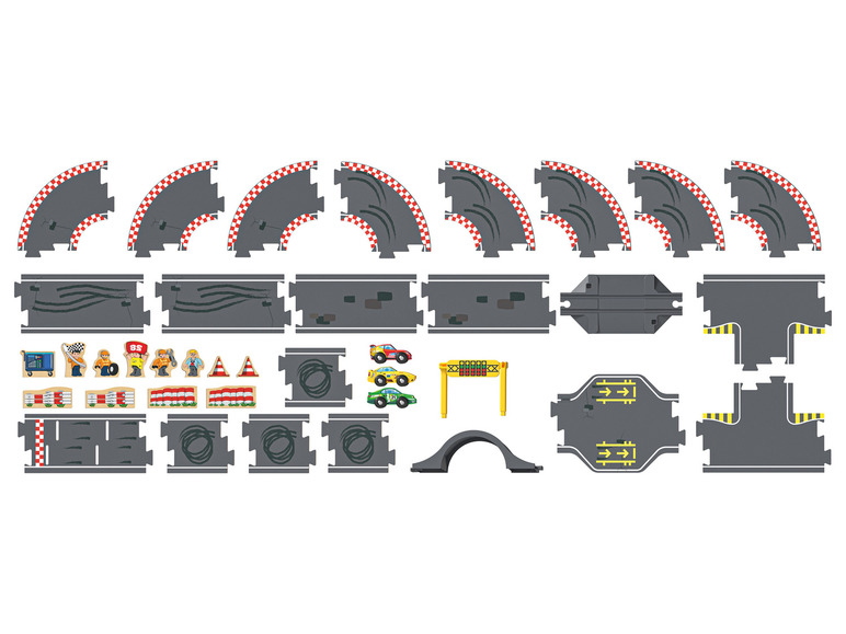 Aller en mode plein écran : Playtive Set de circuit en bois - Image 7