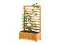 Jardinière en bois avec treillis et plante