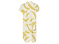 Robe d'été pour femme avec imprimé jaune.