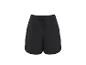 Shorts noirs pour femmes avec cordon de serrage à la taille.