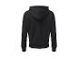 Sweat-shirt à capuche noir à manches longues.