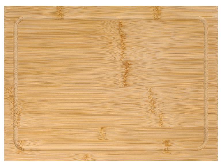 Planche à découper en bambou avec rainure à jus.