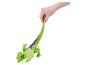 Un jouet de lézard vert avec une collerette rabattable.