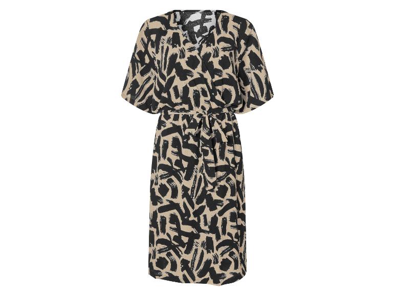 Robe midi à imprimé abstrait et ceinture.