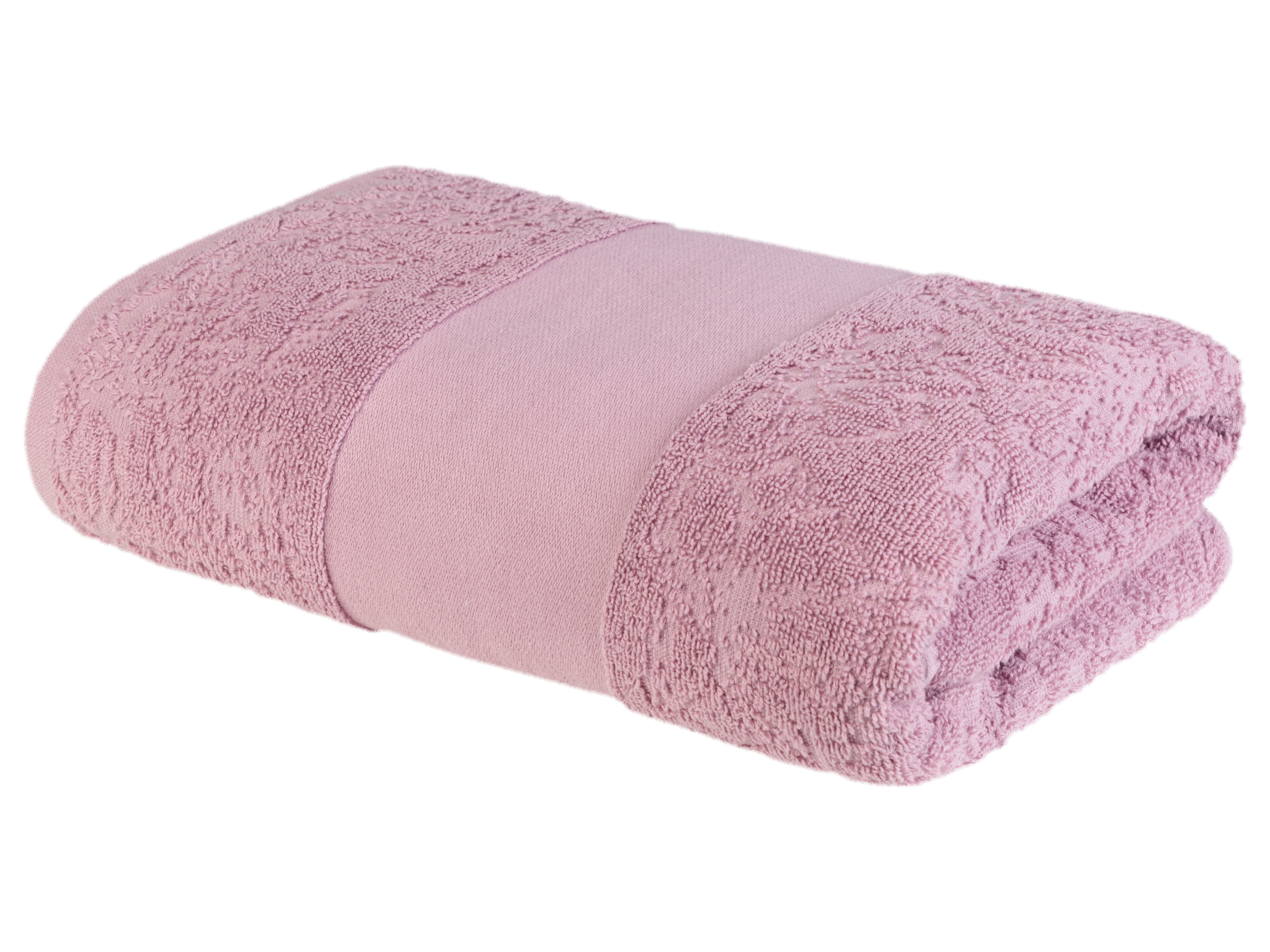 LIVARNO home Serviette de douche en éponge, 70 x 140 cm (Fleurs à motifs rose)