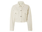 Veste en jean blanche à manches longues.