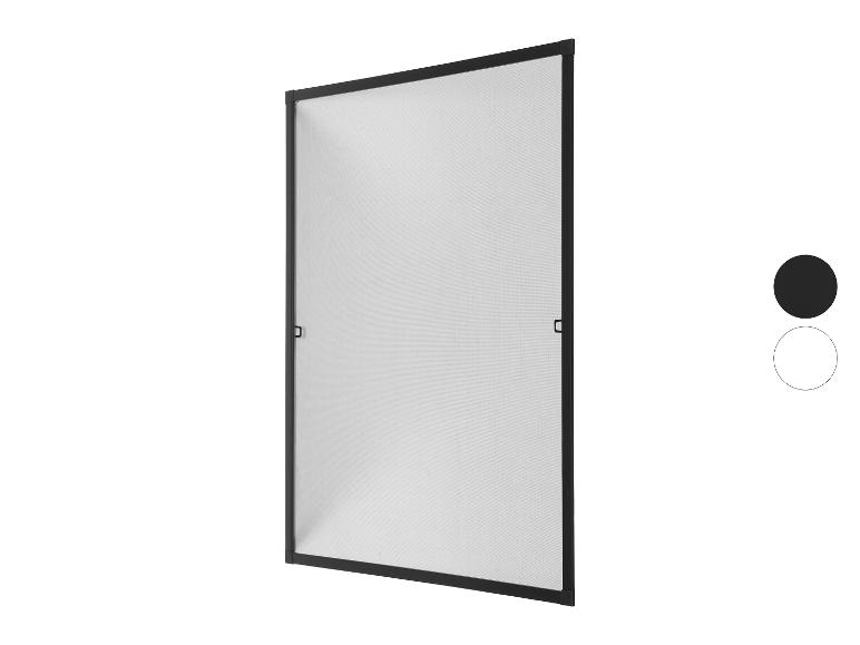 Moustiquaire pour portes, cadre noir avec maille blanche, avec deux options de couleur