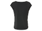 T-shirt noire à manches courtes pour femme.